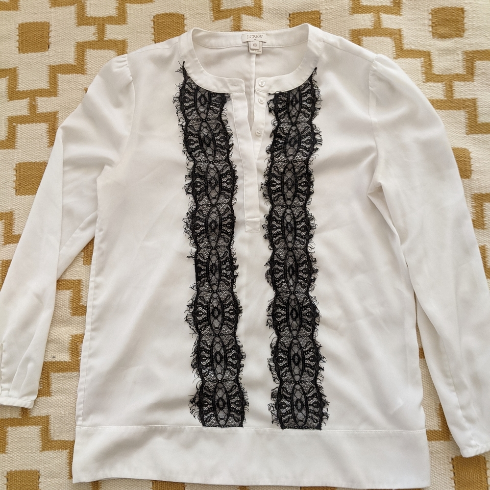 J. Crew Lace Blouse XS